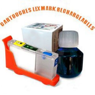 Lexmark 100 - Kit cartouche rechargeable compatible cyan