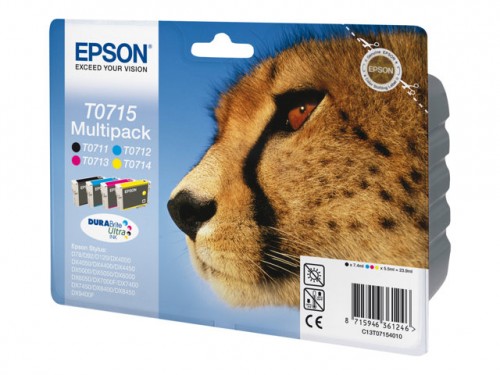 Pack de 4 cartouches encre Epson T0715 pour EPSON Stylus DX5050