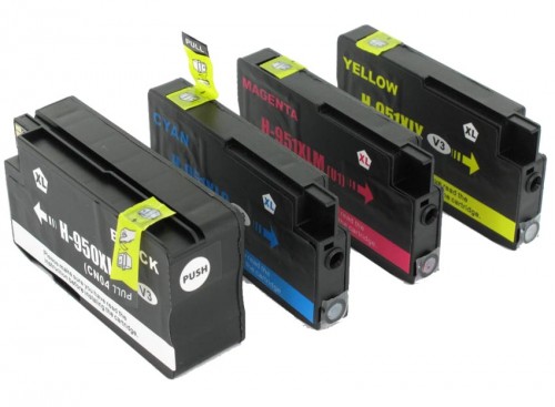 Pack de 4 cartouches d'encre compatibles pour HP Officejet Pro 8600 Plus  N911G