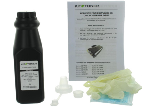ENCROS Kit De Recharge Pour Cartouche BROTHER TN-2210 – Recharge Toner Facile Et économique