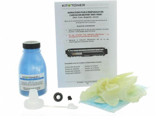Kit de recharge toner compatible cyan pour imprimante BROTHER MFC 9140CDN