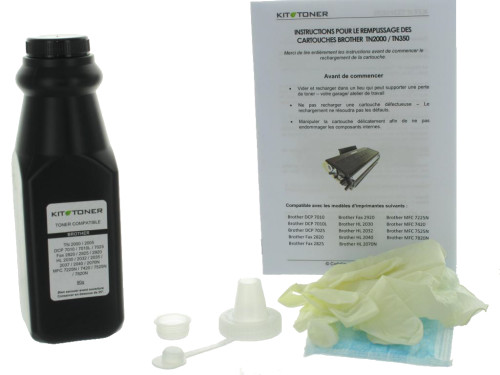 Lot de 5 kits de recharge toner compatibles pour imprimante BROTHER MFC 7820N