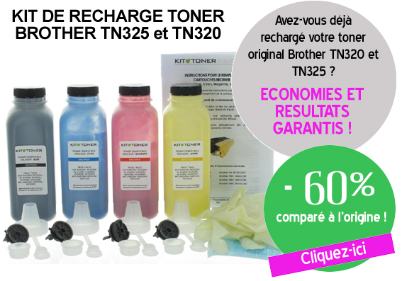 Recharge toner Brother TN325 et TN320