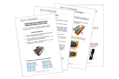 Instructions de remplissage - Cartouches rechargeables Epson série T0711/T0712/T0713/T0714