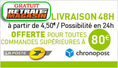 Livraison offerte à partir de 80 €